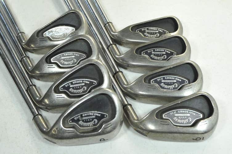 Callaway Steelhead X-16 Pro Series 3-PW Iron Set Right X-Stiff Steel # 177740