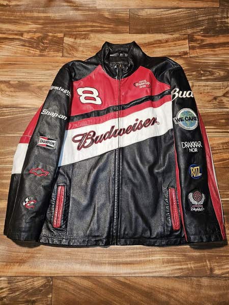 Vintage Dale Earnhardt Jr #8 Chase Wilsons Leather Budweiser