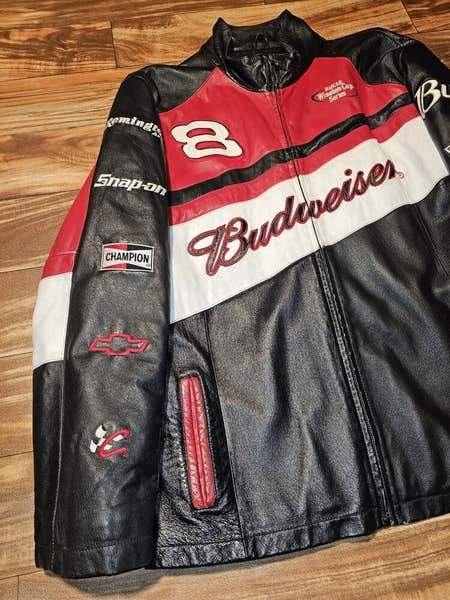 Vintage Dale Earnhardt Jr #8 Chase Wilsons Leather Budweiser