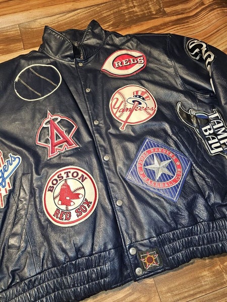 ジャケット・アウター JH design MLB patch leather jacket Vintage 90s JH Design MLB Patch Leather Baseball Rare Jacket
