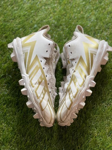 Used - Adidas Gold/White football cleats size