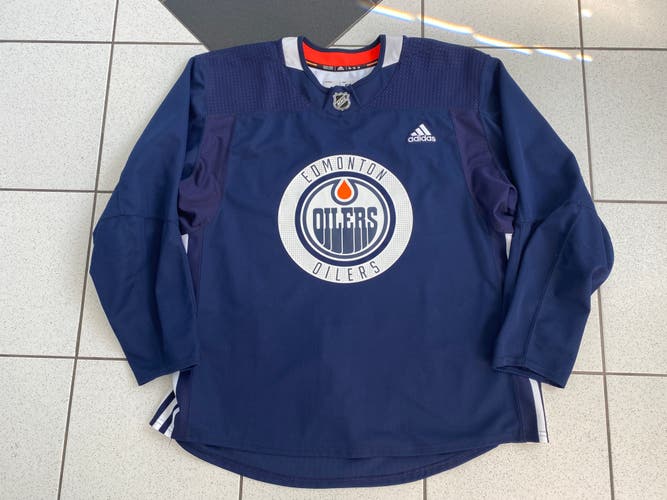 Edmonton Oilers Pro Stock Practice Jersey Navy Sz 58