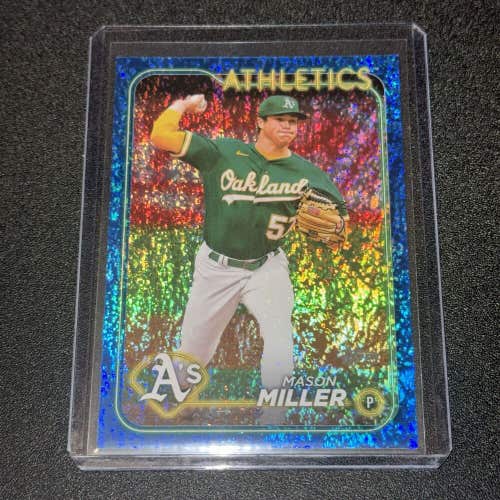 Mason Miller Oakland Athletics 2024 MLB Topps Series 2 Blue Foil 59/999 #427