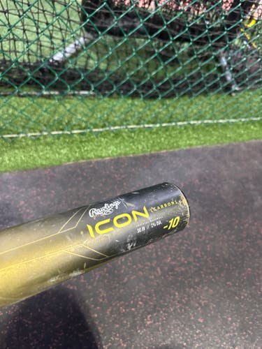 Used 2023 Rawlings Icon USSSA Certified Bat (-10) Composite 20 oz 30"