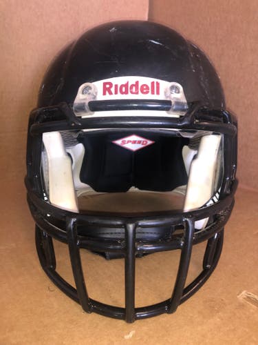 USED RIDDELL SPEED ADULT HELMET - LARGE - FLAT BLACK