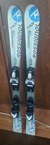 JUNIOR SKIS 110cm ROSSIGNOL Edge with ROSSIGNOL COMP J BINDINGS *USED* CLEAN/READY TO USE