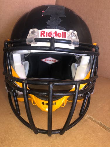 USED RIDDELL SPEED ADULT HELMET - MEDIUM - FLAT BLACK