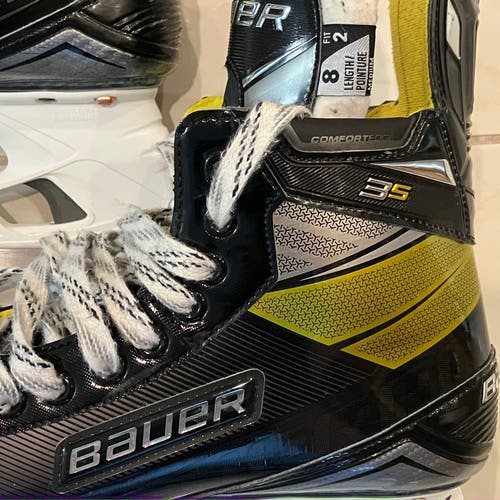 Near new - BAUER Supreme 3S Ice Hockey Skate - SR 8.0 [FIT2] - Sharpened 8D