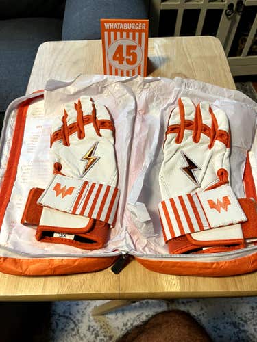 Bruce Bolt Whataburger Long Cuff Batting Gloves Youth XL