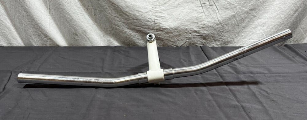 Vintage 1980s Nitto 615mm Backswept Handlebar & 100mm White Roller Quill Stem