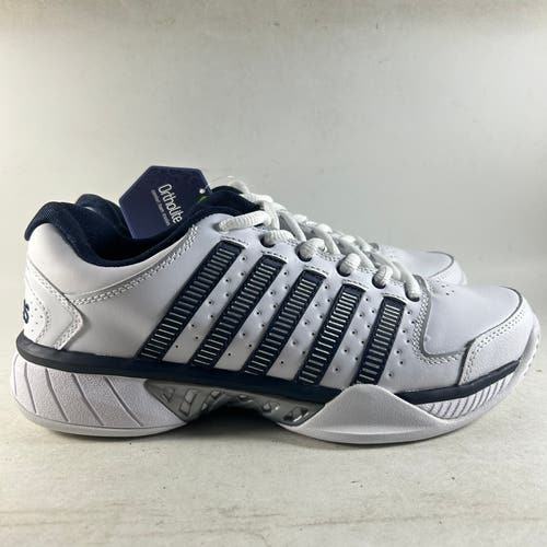 K-Swiss Hypercourt Express Leather Men’s Tennis Shoes Sneakers White Blue Size 8