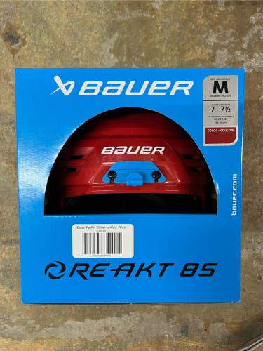 NEW Bauer Re-Akt 85 Helmet - Medium - Red