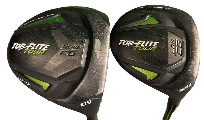 Top Flite Tour Low CG Black Wood Set 1W,3W RH Men's 65g Regular Graphite Nice