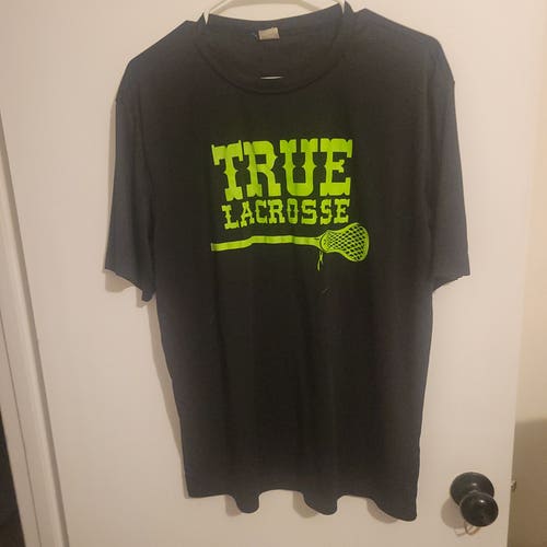 Black True Lacrosse Used Men's Large T-Shirt