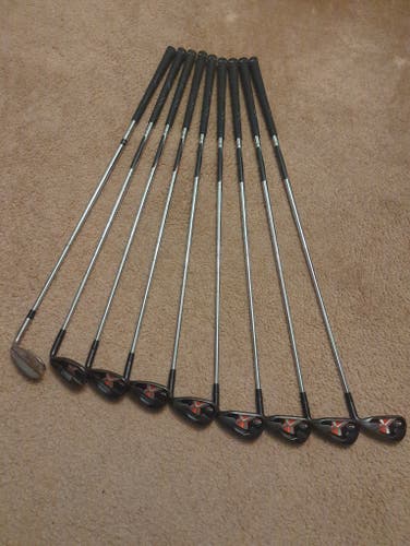 Used Men's Callaway X-24 Hot Right Handed Iron Set Uniflex Steel Shaft