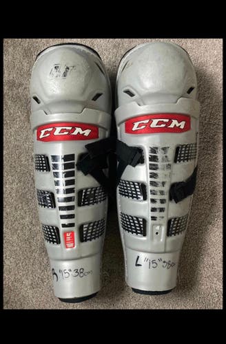Used Senior CCM 15" Shin Pads