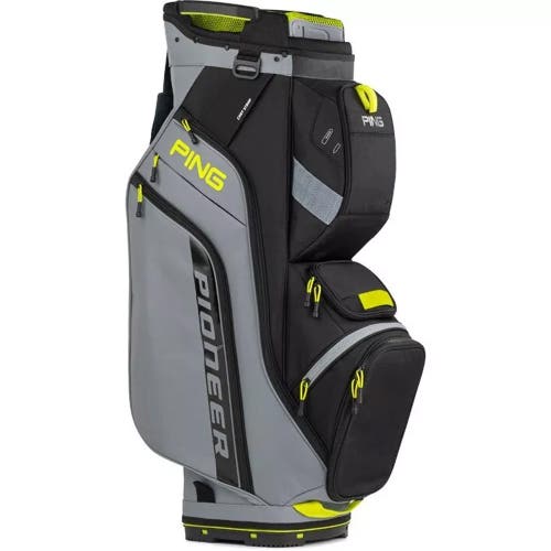 NEW 2023 Ping Pioneer 15-Way Iron Grey/Black/Neon Yellow Cart Golf Bag