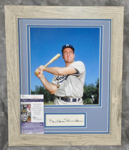 Duke Snyder Matted, And Framed With Nameplate JSA  Authentication