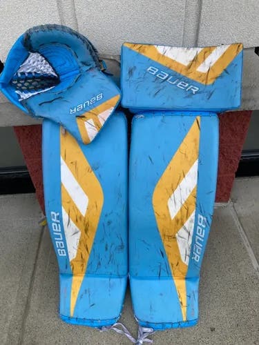 Used Senior Bauer Mach Regular Hockey Goalie Set (