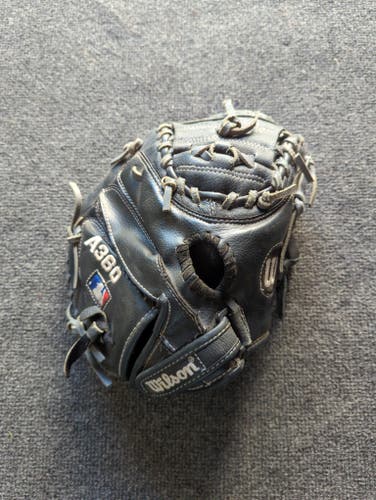 Used Catcher's Right Hand Throw A360 Baseball Glove 32.5"