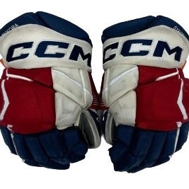 CCM Jetspeed Hockey Gloves 13" NHL Pro Stock WolfPack Sykora Used(12604)