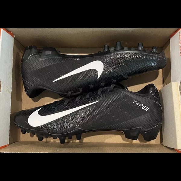 Size 12 Nike Vapor Untouchable Speed 3 TD Black Football Cleats AO3034-011 NEW