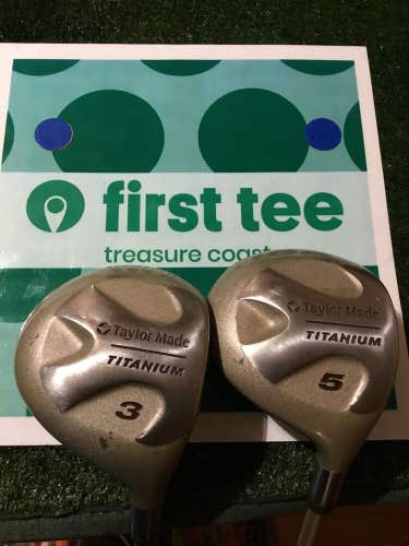 TaylorMade Ladies Titanium 3-5 Woods Set L-90 Plus Graphite Bubble Shafts