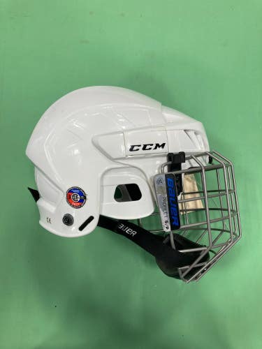 White Used Small CCM 50 Helmet