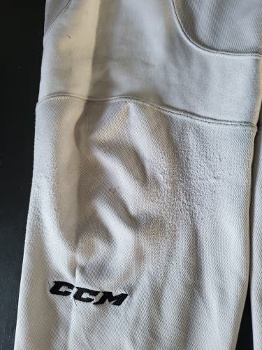 White Used Senior Large CCM Socks