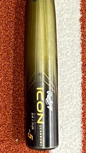 Used 2022 Rawlings Icon USSSA Certified Bat (-5) Composite 17 oz 32"