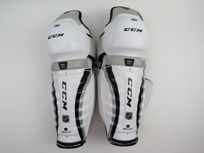 CCM 19K Pro NHL Pro Stock Ice Hockey Player Shin Pads Protective 15"