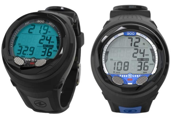 NEW Aqua Lung i300 Wrist Scuba Dive Computer Air & Nitrox 2 Buttons, Backlight