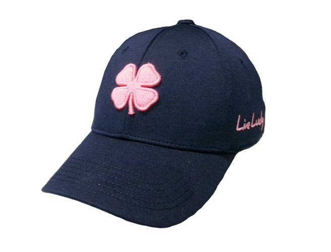 NEW Black Clover Lucky Heather Rose Navy Heather Fitted S/M Golf Hat/Cap