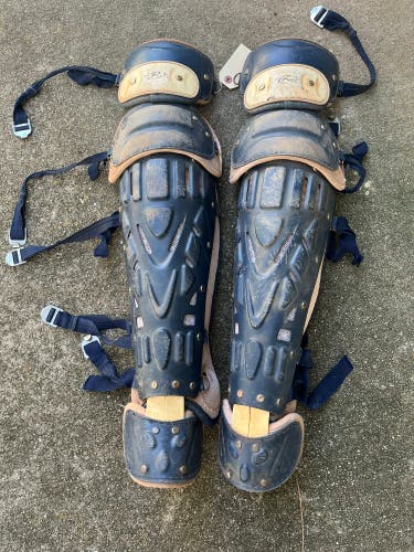 Blue Rawlings Used Catchers Leg Guards