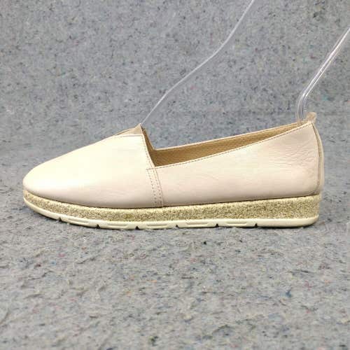 Saydo Loafers Womens 39 EU Slip On Comfort Shoes Soft Leather Tan Beige