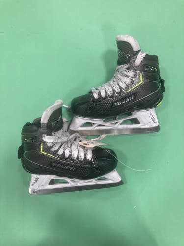 Used Junior Bauer Elite Hockey Goalie Skates Regular Width Size 1.5