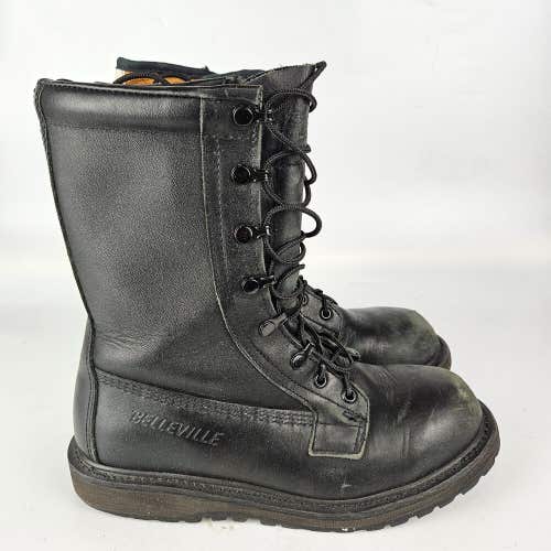 Belleville Men's Size 7 R Black Leather Insulated Military Tactical Boots Combat