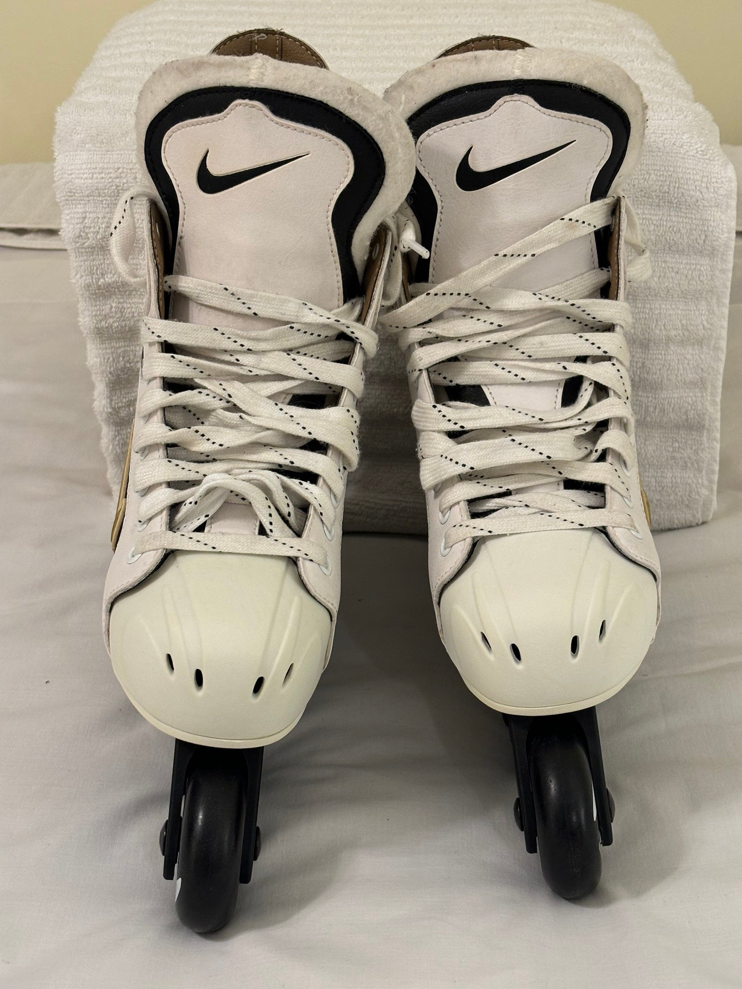Nike Zoom Air Inline Street Hockey Skates 8D Sr. RARE White  display picture 1