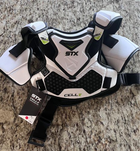 NEW- STX Cell V Lacrosse Shoulder Pads, Youth SM