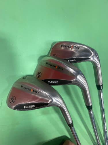 Used Men's Powerbilt X Grind Wedge Set (52,56,60)