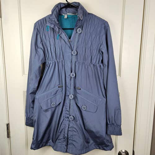 Athleta Waterproof Hooded Lightweight Jacket Gray Size XS Active Hiking