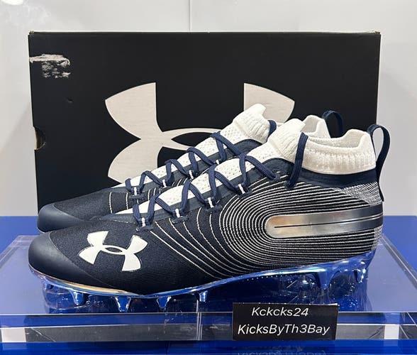 Under Armour Spotlight MC Football Cleats Size 12 Mens Navy Blue 3021418-409