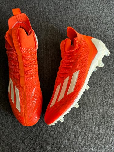 Adidas Adizero PrimeKnit Orange/White Football Cleats Size 11.5