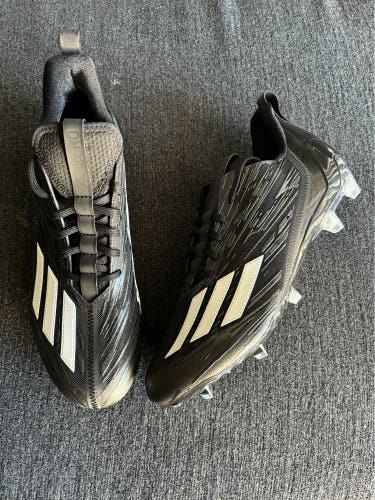 Adidas Adizero Black/White Low Top Football Cleats Size 12