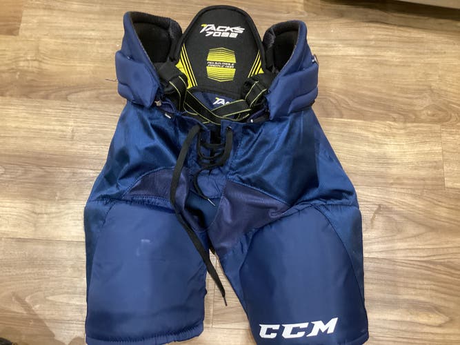 Used Junior Medium CCM Tacks 7092 Hockey Pants Navy