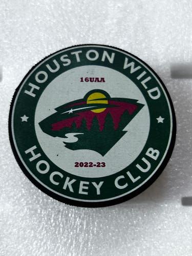 HOUSTON WILD HOCKEY CLUB HOCKEY PUCK