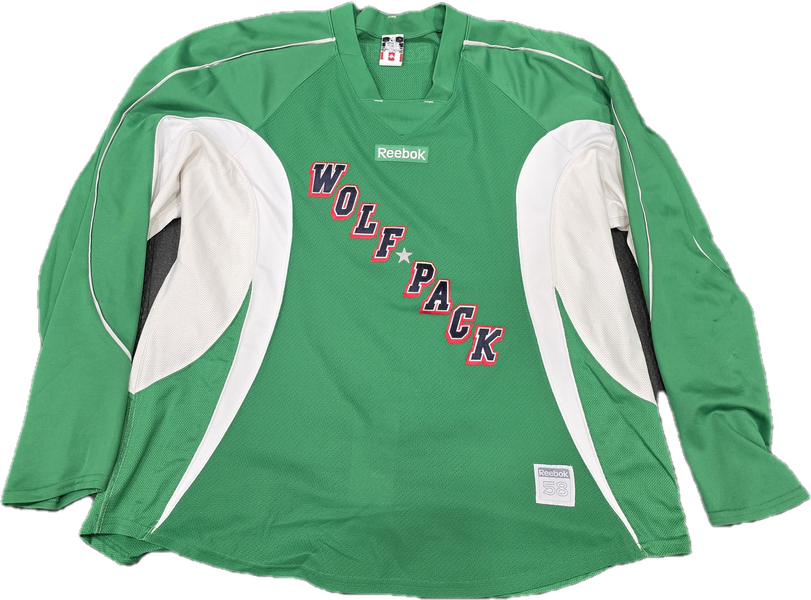 Reebok Edge 3.0 Custom Pro Stock Hockey Practice Jersey Hartford Wolfpack Green 56(12719)