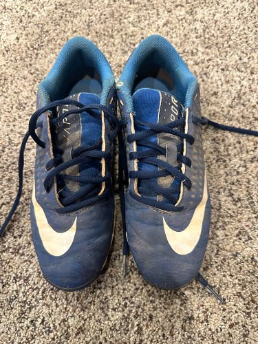 Blue Used Kid's Low Top Molded Cleats vapor