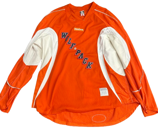 Reebok Edge 3.0 Custom Pro Stock Hockey Practice Jersey Hartford Wolfpack Orange 58(12728)