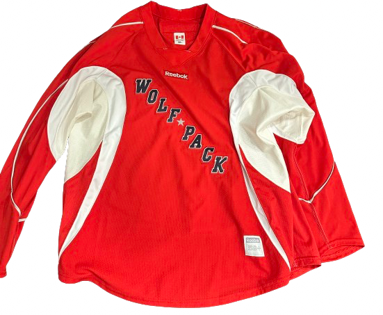 Reebok Edge 3.0 Custom Pro Stock Hockey Practice Jersey Hartford Wolfpack Red 58(12729)